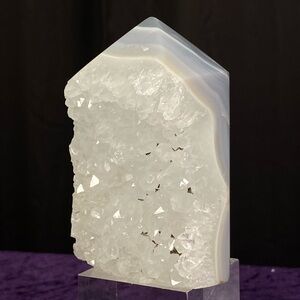 Druzy Blue Agate Tower-DBA1 💎⚪️💎